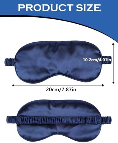 Seidene Lichtblockierende Schlafmaske für Reisen - 2er Set Schwarz, Verstellbar & Bequem für Herren/Frauen