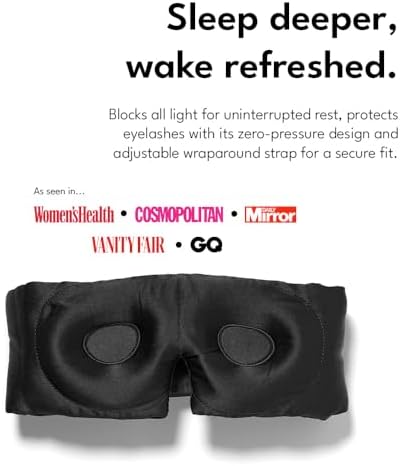 Longevity 100% Maulbeerseide Schlafmaske - Lichtblockierend mit Silberionen für Haut & Haare