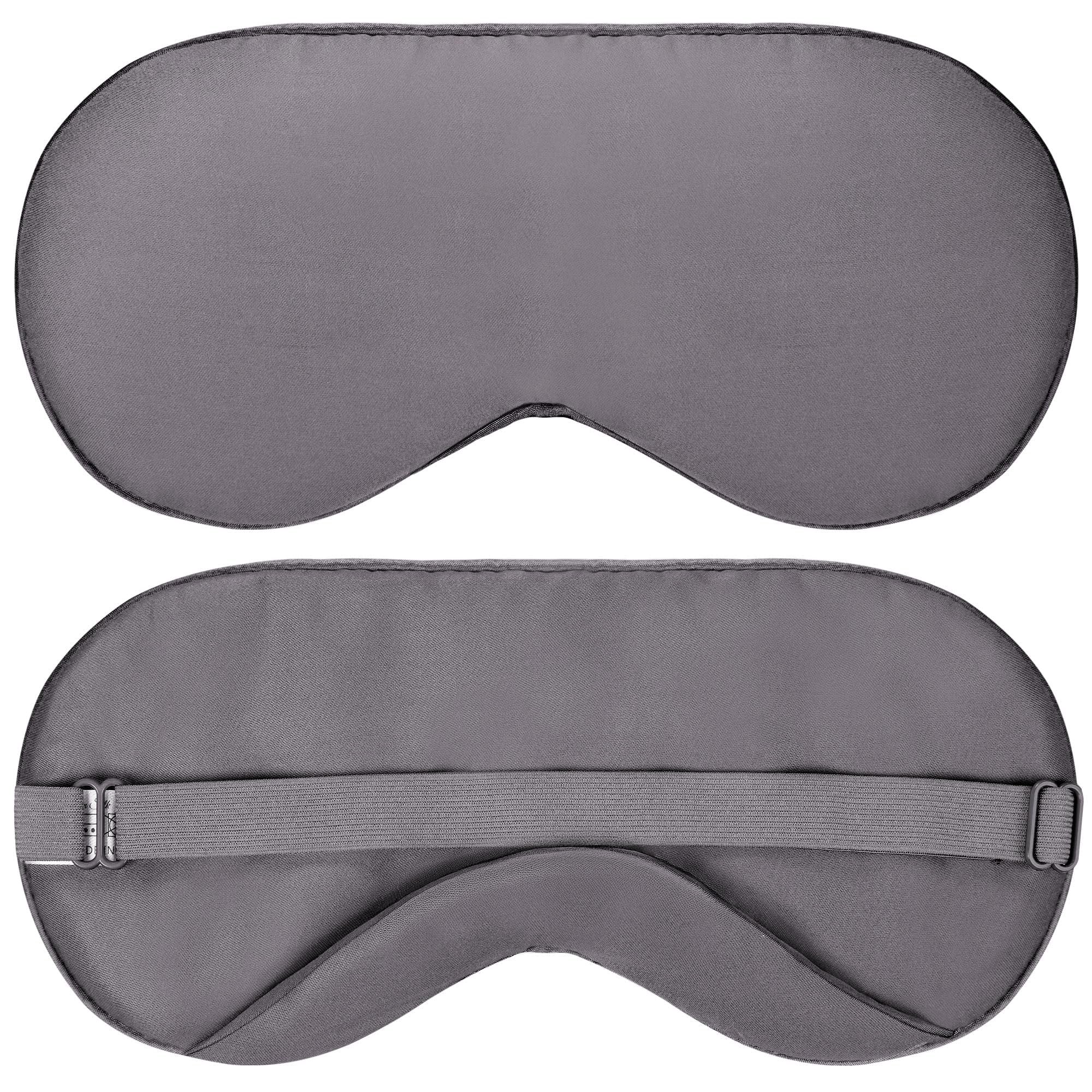 Vegane Bambus Schlafmaske – Verdunkelnd & Leicht mit verstellbarem Band – Unisex Dunkelgrau 100% Viskose